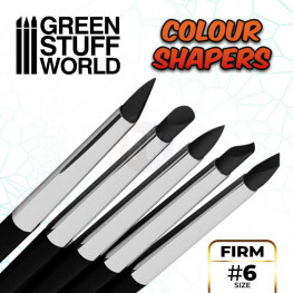 Silikónové štetce, sochárske štetce - veľkosť 6 (Colour Shapers Brushes SIZE 6 - BLACK FIRM)
